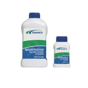 Adesivo plástico frasco