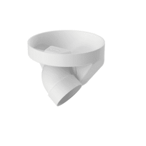 Corpo ralo com saída articulada