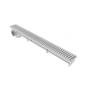Ralo linear 50cm - grelha branca