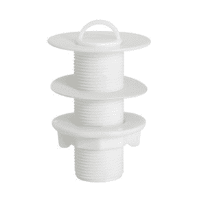 Válvula PVC branca para lavatório sem ladrão