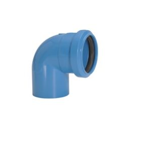 Joelho 90° azul com anel de vedação